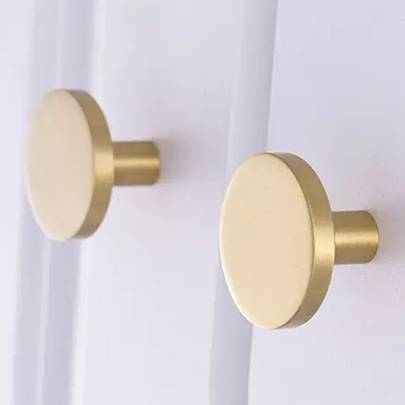 Round  Cabinet Knob - Drawer Pull, Cabinet Handle, Gold Cabinet Knobs - Set of 2 - Picture 4 of 5
